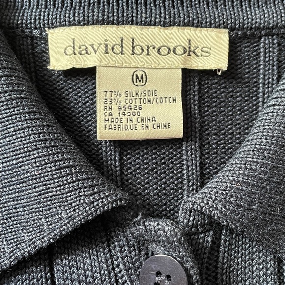 Vintage 1970’s David Brooks Black Long Sleeve Button-Down Dress/Cardigan. - Picture 3 of 3